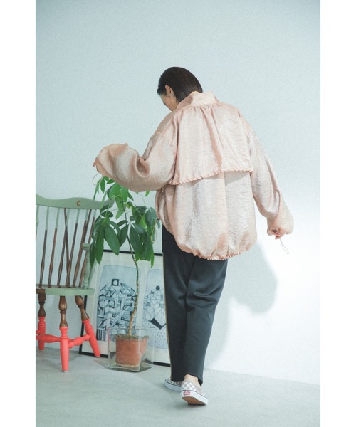 「OKIRAKU」 「ROSE BUD」ブルゾン ONE SIZE グリーン レディース_画像5