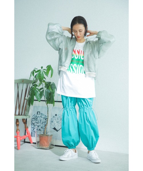 「OKIRAKU」 「ROSE BUD」ブルゾン ONE SIZE グリーン レディース_画像6