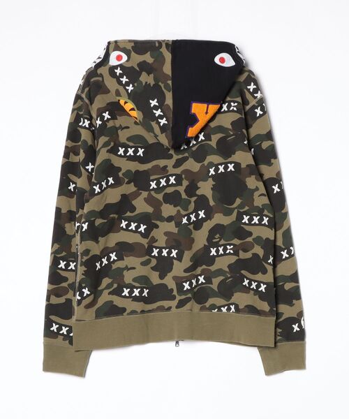 APE 迷彩 シャークパーカー A BATHING APE（アベイシングエイプ） SHARK ジップアップパーカー
