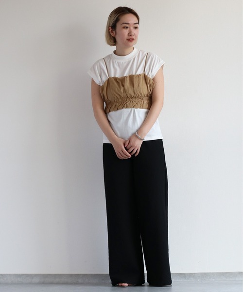 「cepo」 パンツ M ブラック×ホワイト レディース_画像4