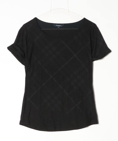 BURBERRY LONDON黒半袖チュニック サイズ2 BURBERRY（バーバリー） 半袖カットソー 2 ブラック レディース