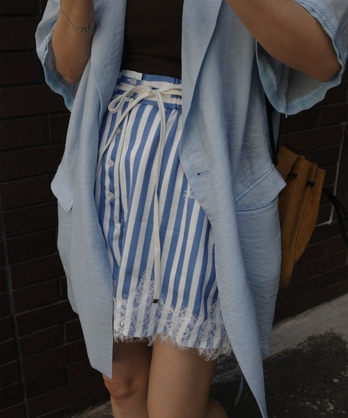 Ameri（アメリ） パンツ MEDI LACE DOCKING PATTERN SHORTS レディース