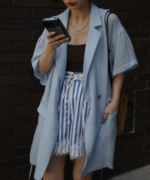 Ameri（アメリ） パンツ MEDI LACE DOCKING PATTERN SHORTS レディース