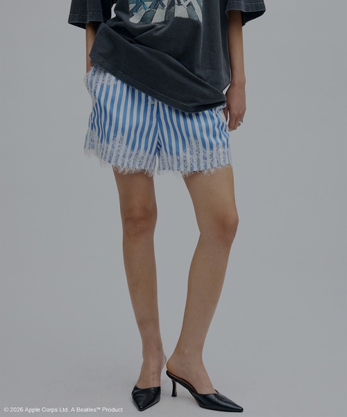 Ameri（アメリ） パンツ MEDI LACE DOCKING PATTERN SHORTS レディース