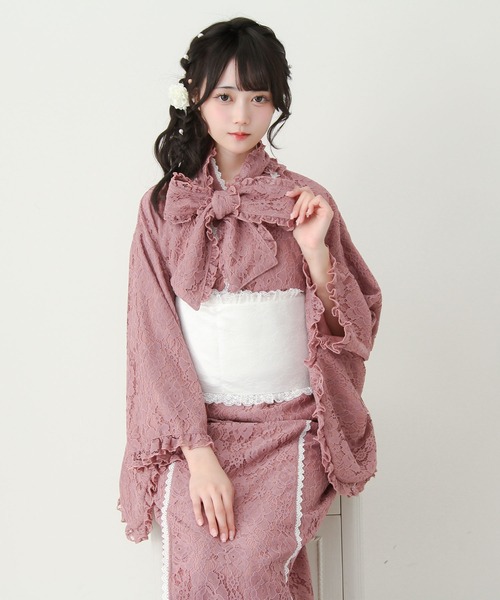 DearMyLove 浴衣 3wayボウタイリボンお嬢様レース浴衣 レディース