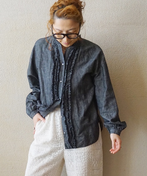 「JOURNAL STANDARD LUXE」 長袖ブラウス FREE ホワイト レディース_画像2