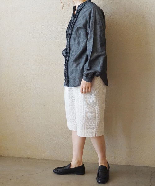 「JOURNAL STANDARD LUXE」 長袖ブラウス FREE ホワイト レディース_画像3