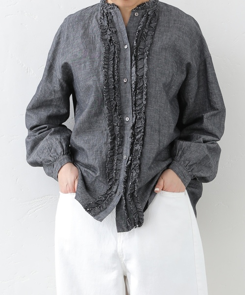 「JOURNAL STANDARD LUXE」 長袖ブラウス FREE ホワイト レディース_画像8
