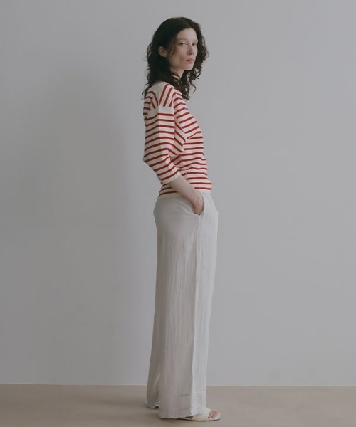 ETRE TOKYO（エトレトウキョウ） tシャツ ボートネックニットプル