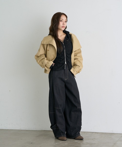 Ray Cassin（レイカズン） トレンチコート コート ショート丈バルーン