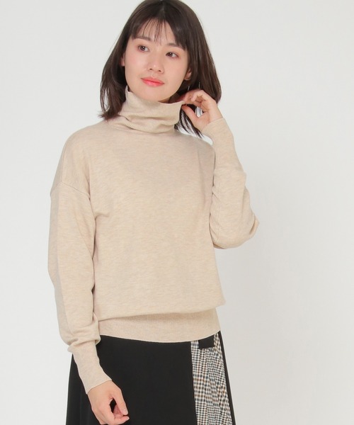 ikka（イッカ） ニット セーター ハイゲージタートルネックプル