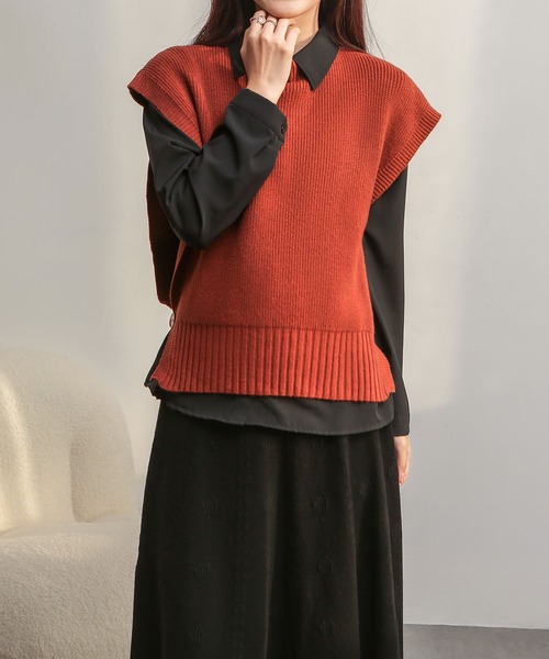 MAISON DE THERESE（メゾン ド テレーズ） ベスト ジレ サイドオープン