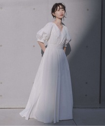 kaene(カエン) ドレス タフタカシュクールドレス「white collection kaene(カエン) ドレス タフタカシュクールドレス「white collection