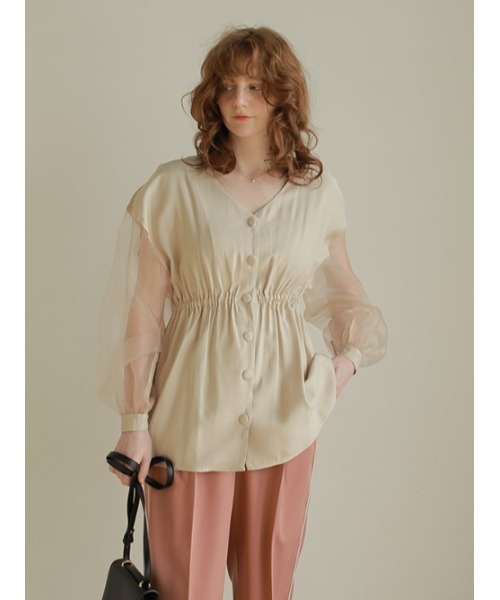AMAIL（アマイル） ブラウス シャツ Volume sleeve shirtJacket 