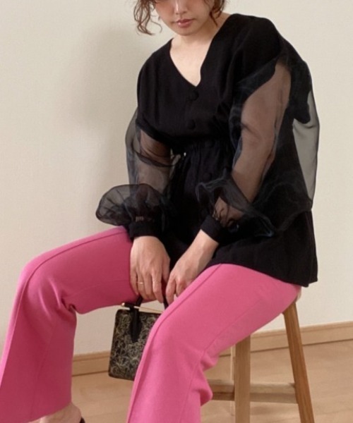 AMAIL（アマイル） ブラウス シャツ Volume sleeve shirtJacket 