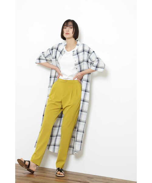 未使用【KANAKO CLOSET】梳毛ウールストレッチスリムテーパードパンツ 未使用【KANAKO CLOSET】梳毛ウールストレッチスリムテーパード