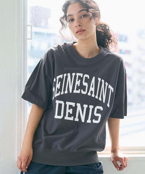 tシャツ ビッグシルエットロゴプリントTシャツ レディース coca tシャツ ビッグシルエットプリントロゴプルオーバー
