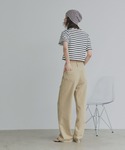 tシャツ 半袖 シンプル無地 ボーダー ショー...の詳細画像2