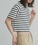 tシャツ 半袖 シンプル無地 ボーダー ショー...の詳細画像4
