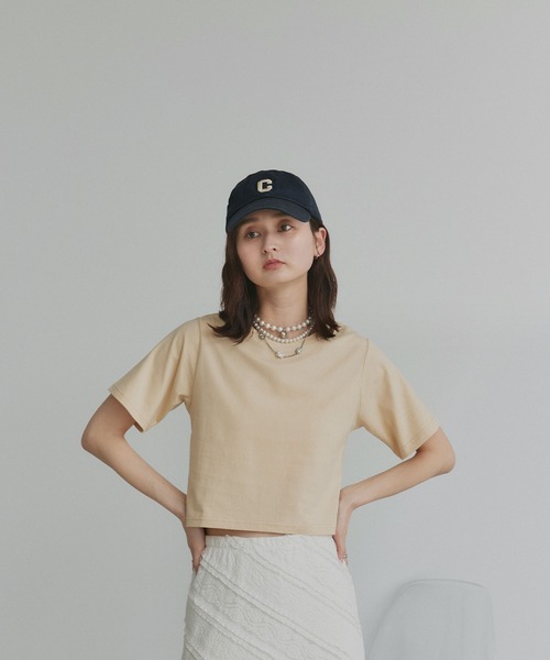 ad thie（アドティエ） tシャツ シンプル無地 ボーダー ショート丈ミニ