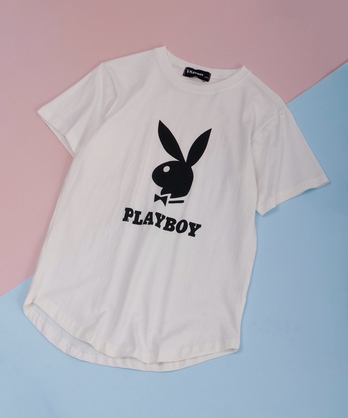 PLAYBOY（プレイボーイ） tシャツ PLAYBOYロゴプリントTシャツ 半袖