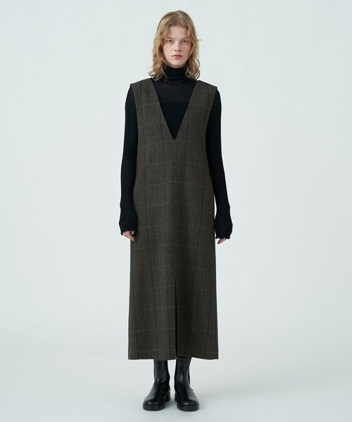 MACPHEE tシャツ テクノリブ タートルネックプルオーバー レディース