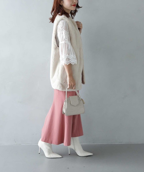 ベスト ジレ 「ZOZO限定商品」軽るふわっ、フェイクファーベスト レディース cawaii ベスト ジレ 「ZOZO限定商品」軽るふわっ、フェイク