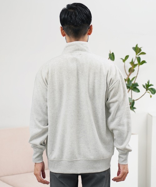 JIGGYS SHOP トレーナー スウェット 綿タッチ裏起毛ハーフZIP