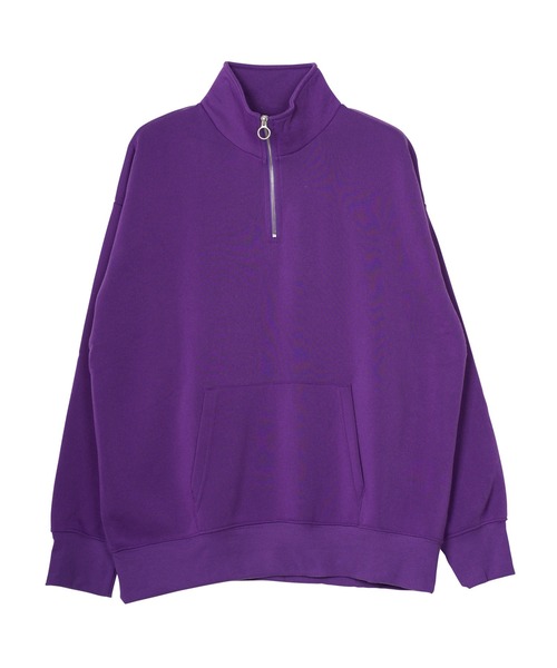 JIGGYS SHOP トレーナー スウェット 綿タッチ裏起毛ハーフZIP