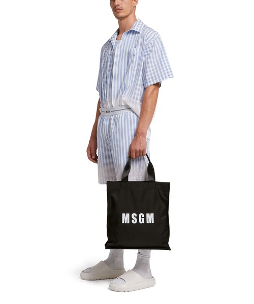 MSGM トートバッグ アイコニックロゴ ショッパーバッグ メンズ