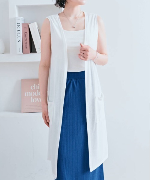 新品　パラスパレス　ベスト、ジレ　薄手綿　サイズ0 ベスト ジレ 薄手 ニットソー ロング レディース : ZOZOTOWN Yahoo!店