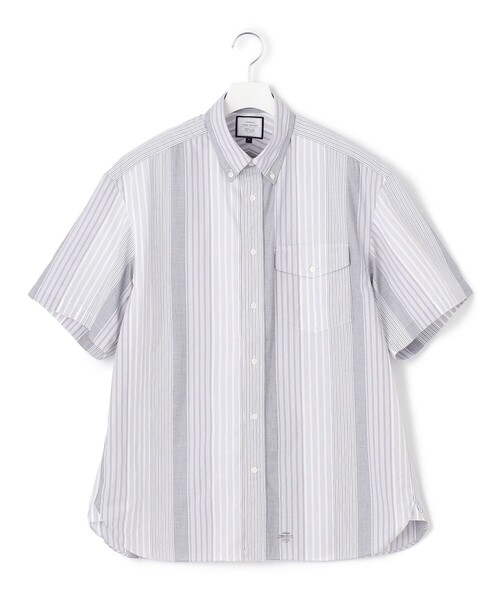 新品未使用J.PRESS PREMIUM PLEATS ストライプ半袖シャツ2L 吸水速乾 / 抗菌防臭 / 防シワ】【J.PRESS OXFORD JERSEY