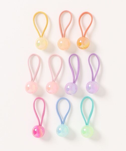 frangipani ヘアゴム ポーチ入りカラフルキャンディヘアゴムセット