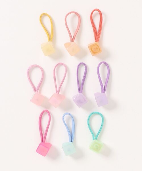 frangipani ヘアゴム ポーチ入りカラフルキャンディヘアゴムセット
