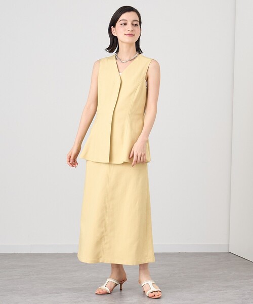 ANAYI スカート 「セットアップ対応商品」シャンブレーマキシ