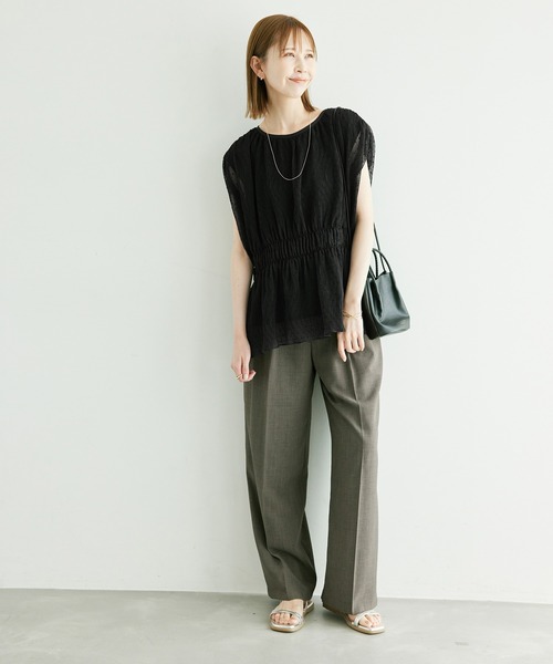 ROPE' PICNIC（ロペ ピクニック） ブラウス シャツ シャーリングドット