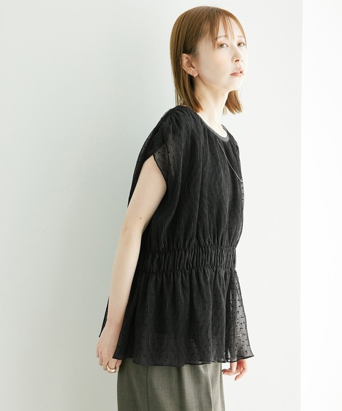 ROPE' PICNIC（ロペ ピクニック） ブラウス シャツ シャーリングドット