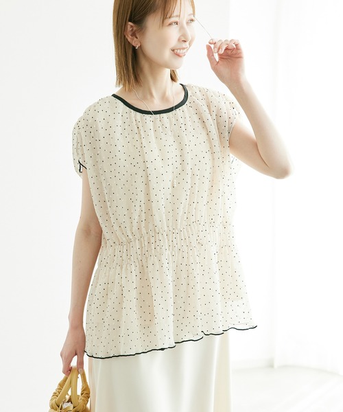 ROPE' PICNIC（ロペ ピクニック） ブラウス シャツ シャーリングドット