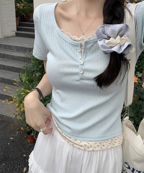 tシャツ レイヤード風カットソー レディース ALMO tシャツ レイヤード風カットソー(BQ) レディース