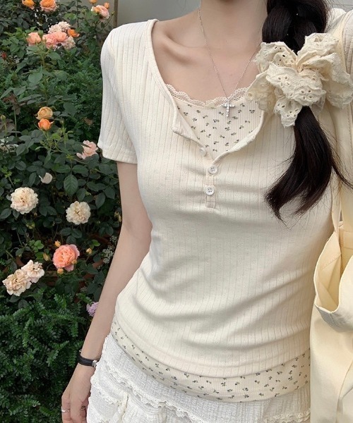 ALMO tシャツ レイヤード風カットソー(BQ) レディース