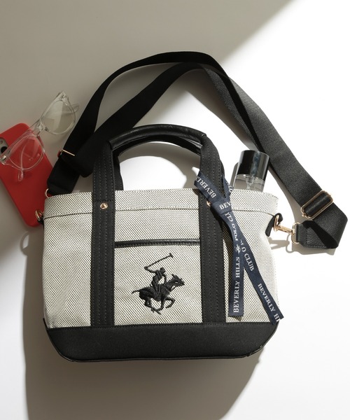 BEVERLY HILLS POLO CLUB トートバッグ 「BEVERLY CLUB」テープ