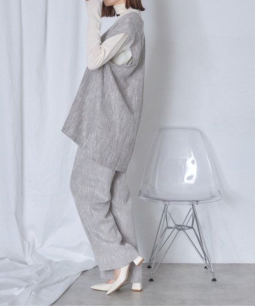 TOTEME ウール カシミヤ Ｖネック ジレ ベスト cuc904-281.jpg