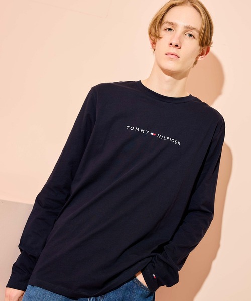 TOMMY HILFIGER tシャツ 「オンライン限定」ロゴロングスリーブT