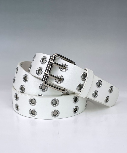Candlestick ベルト ダブル アイレット デザイン バックル PUレザー