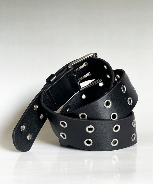 Candlestick ベルト ダブル アイレット デザイン バックル PUレザー