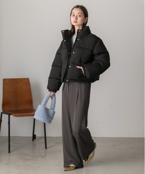 ad thie（アドティエ） ダウンコート ダウンジャケット スタンドカラー