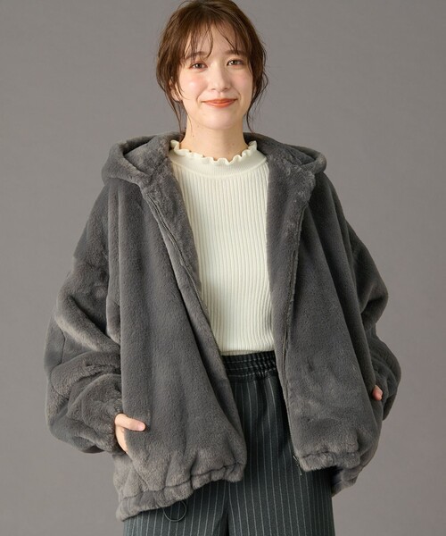 ANY（エニィ） ブルゾン アウター ファーブルゾン レディース