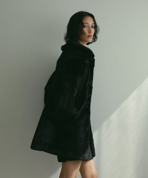 ★極美品★N WITH. エヌウィズ　ファーダッフルコート ブラック ダッフルコート コート ファーダッフルコート レディース : ZOZOTOWN