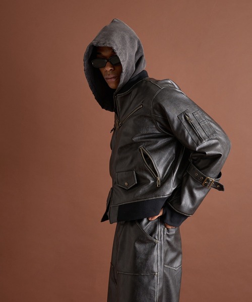 ジャケット・アウター ANDER HUNK Faded Riders MA-1 Blouson ANDER HUNK（アンダーハンク）の「Faded Riders MA-1 Blouson