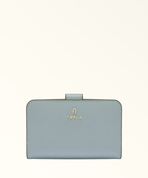 未使用品　フルラ カメリア コンパクト二つ折り財布　レザー　ターコイズ色 FURLA（フルラ） 財布 カメリア (Furla Camelia) コンパクト財布 M